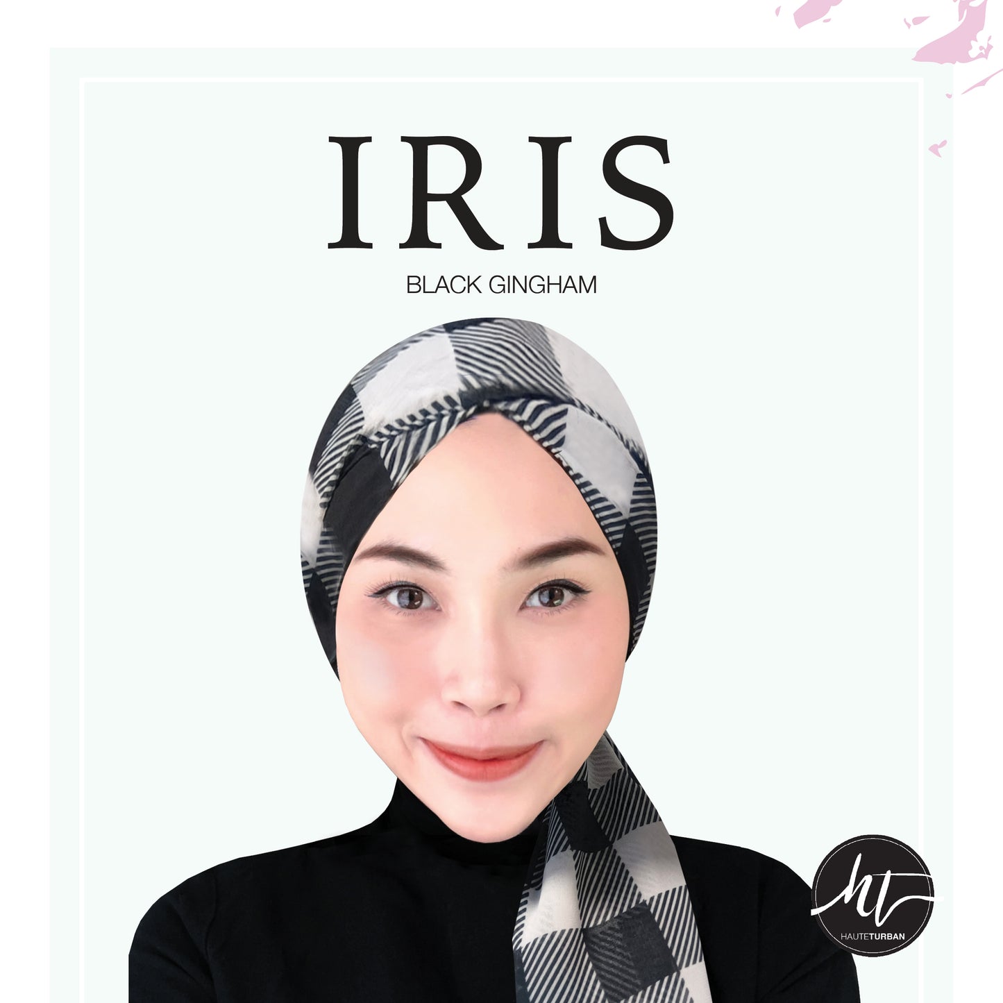 Iris: Black Gingham
