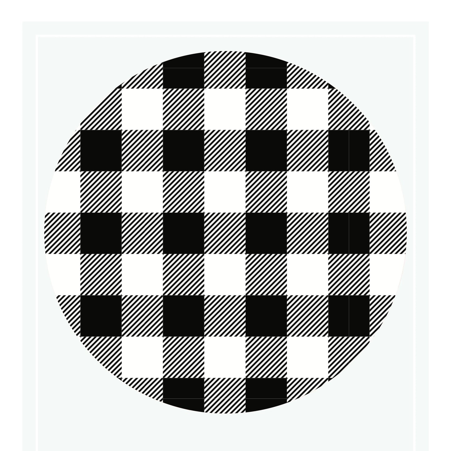 Iris: Black Gingham