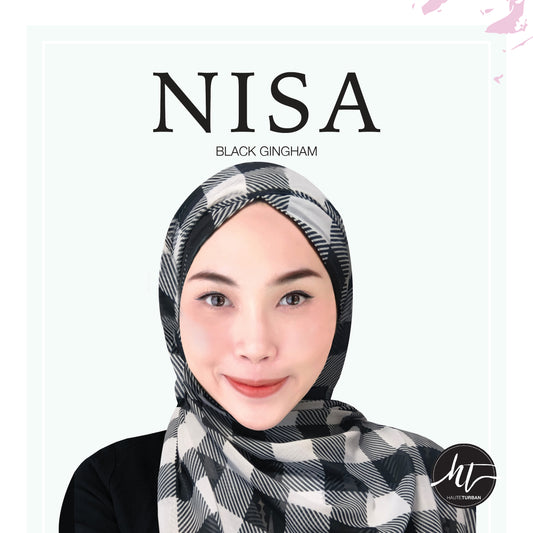 Nisa: Black Gingham