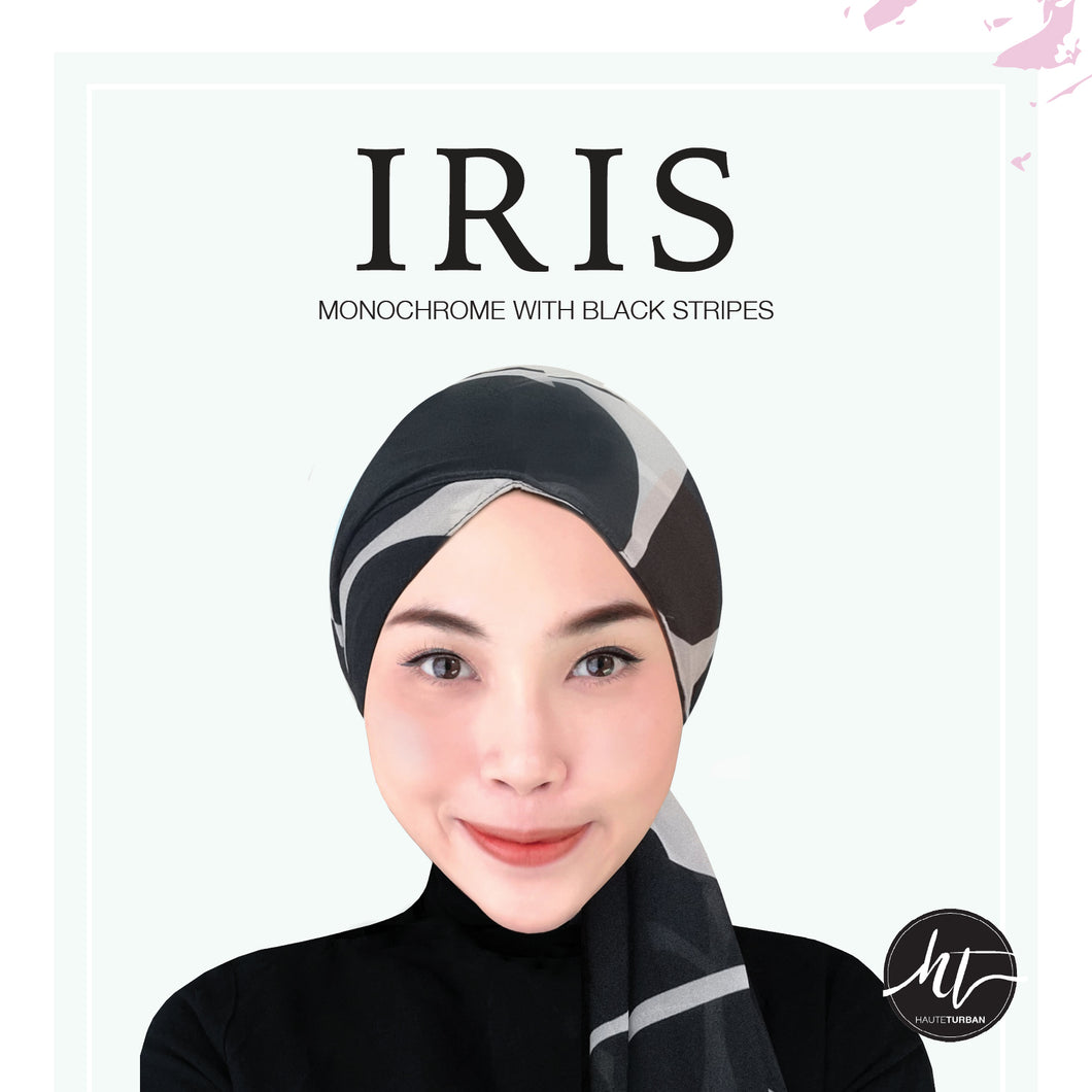 Iris: Monochrome with Black Stripes